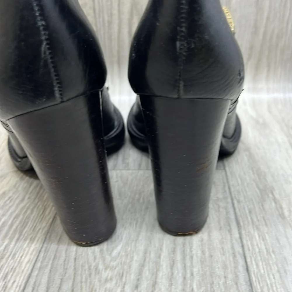 Tory Burch Jaden Strap Buckle Stack Heel Boots
